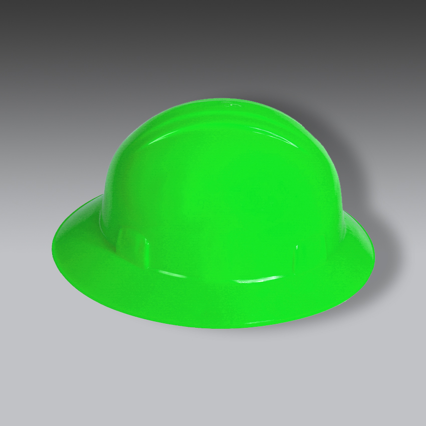 cascos para la seguridad industrial ala ancha dielectrico ecofriendly   verde alta visibilidad modelo ww 2008amk marca jyrsa