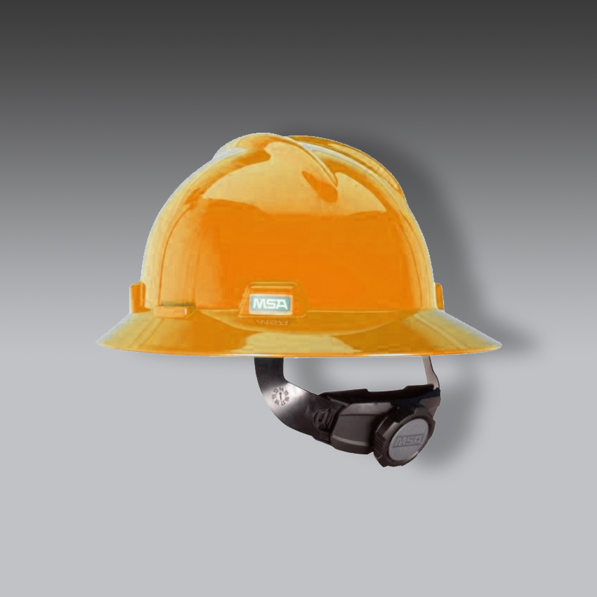 cascos para la seguridad industrial anaranjado de ala completa v gard modelo v guard marca msa
